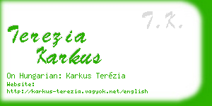 terezia karkus business card